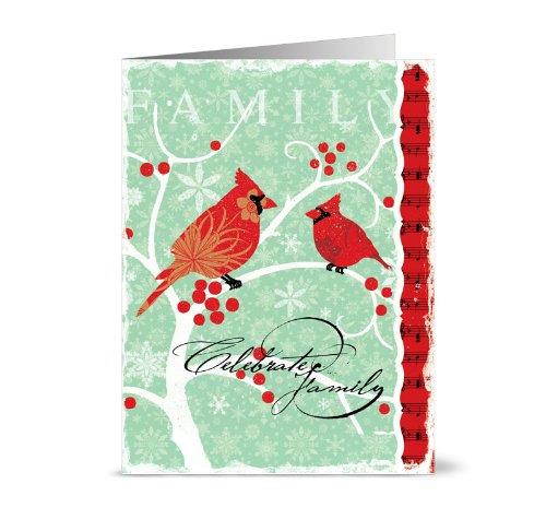 72 Note Cards - Christmas Cardinals - 6 Designs - Including Red Envelopes
