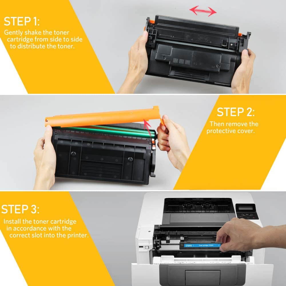 V4INK Compatible CF289X Toner Cartridge Replacement for HP 89X CF289X 89A CF289A for use in HP Laserjet Enterprise M507n M507dn M507X M507dng M528dn M528f M528C M528Z (Black 1 Pack, Without Chip)