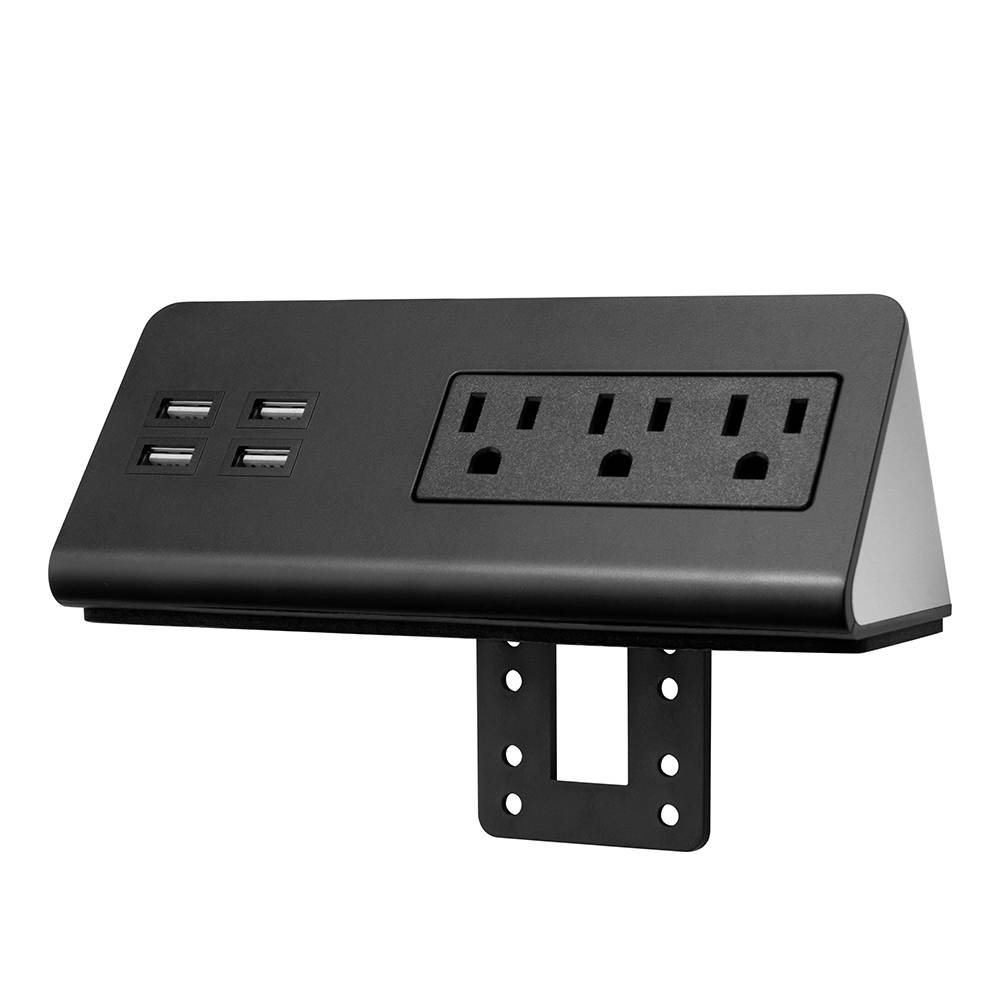 Desk edge mount power outlets with USB charge ports(1Pack)