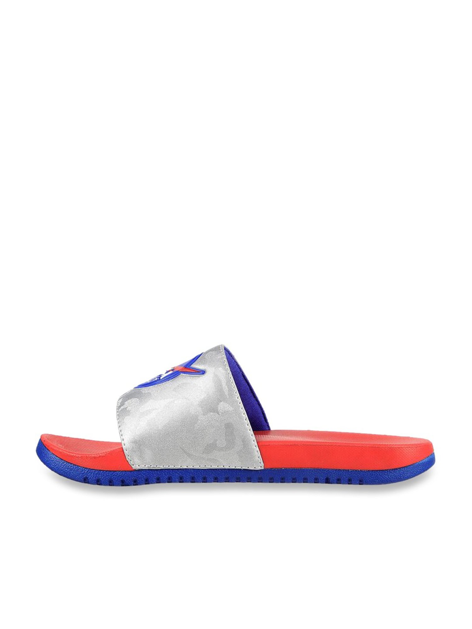 Skechers Boys GAMBIX - ASTRODE Silver Blue Red Casual Slippers