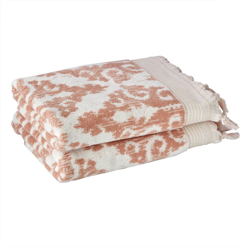 Mirage Fringe Bath Towel Coral - SKL Home