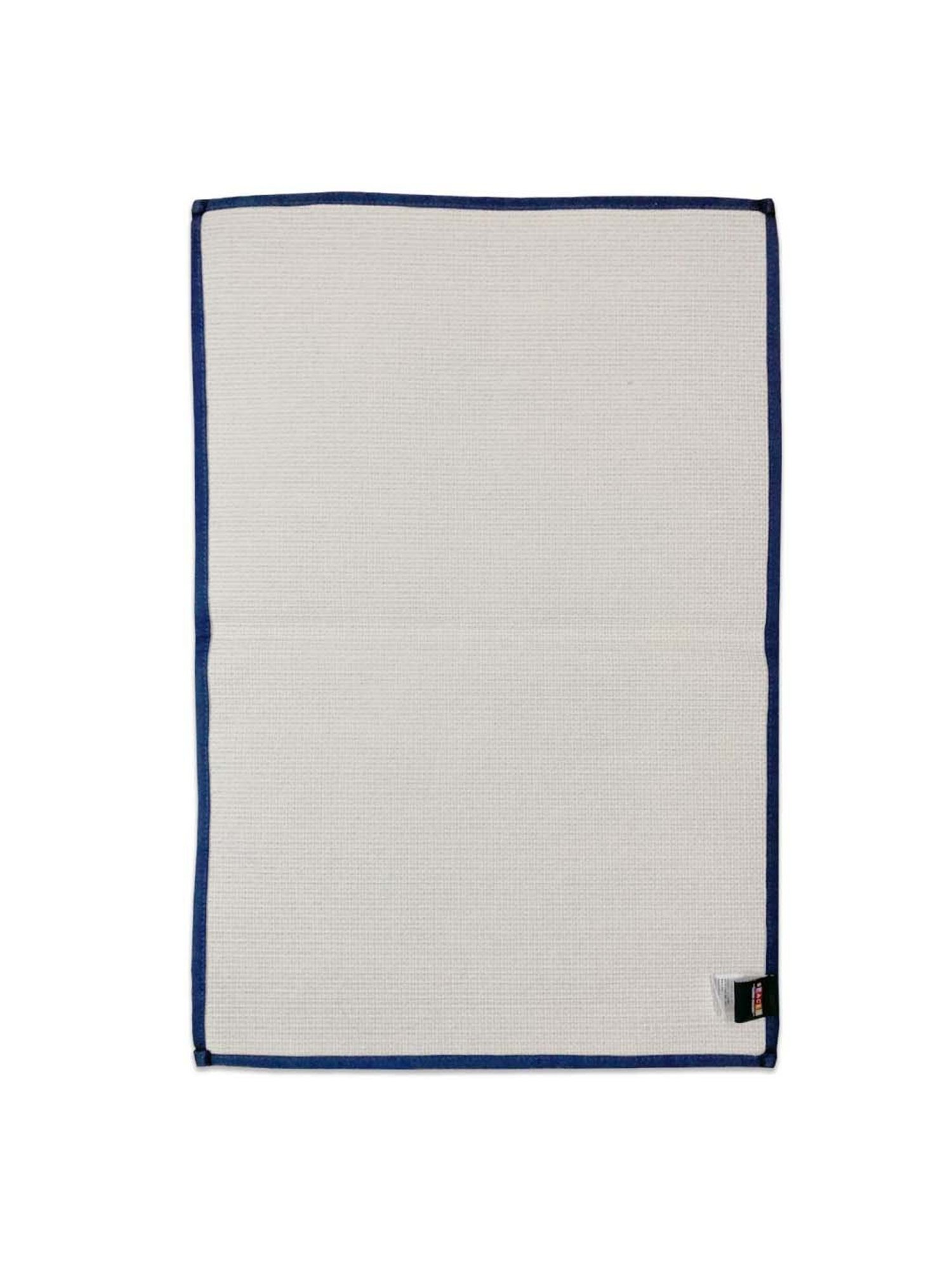 SPACES Dark Blue Acrylic Luxury Cushlon Drylon Large Foot Mat