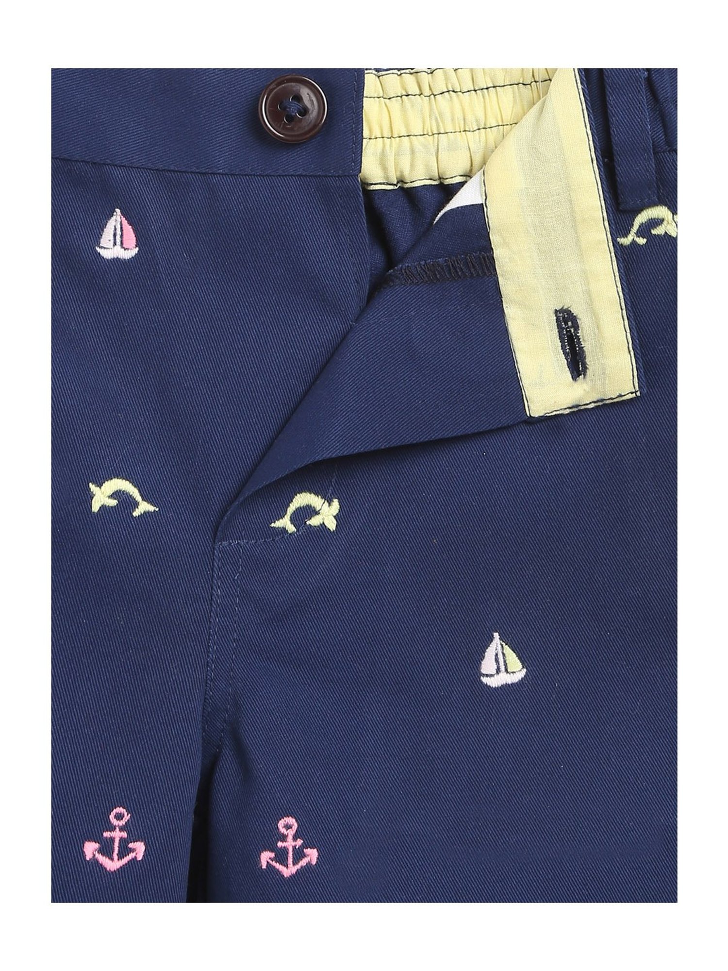 Nauti Nati Kids Navy Printed Shorts