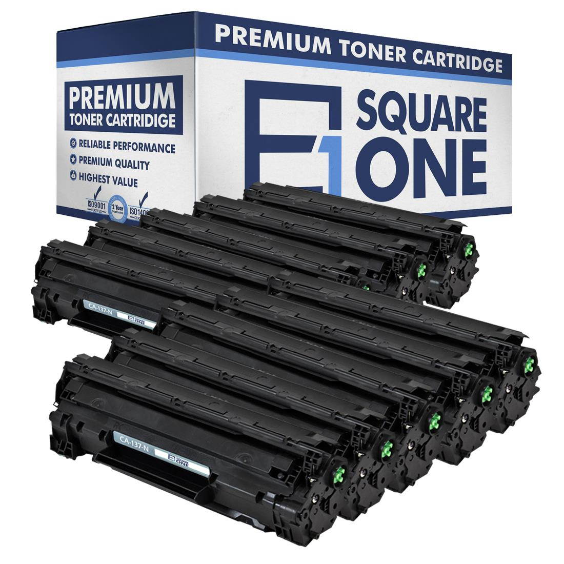 eSquareOne Compatible Toner Cartridge Replacement for Canon 137 9435B001AA (Black, 10-Pack)