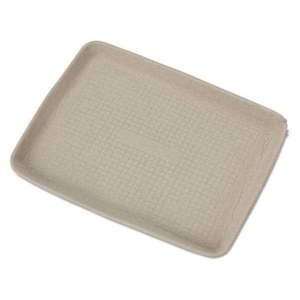 StrongHolder Molded Fiber Food Trays, 9 x 12 x 1, Beige, Rectangular