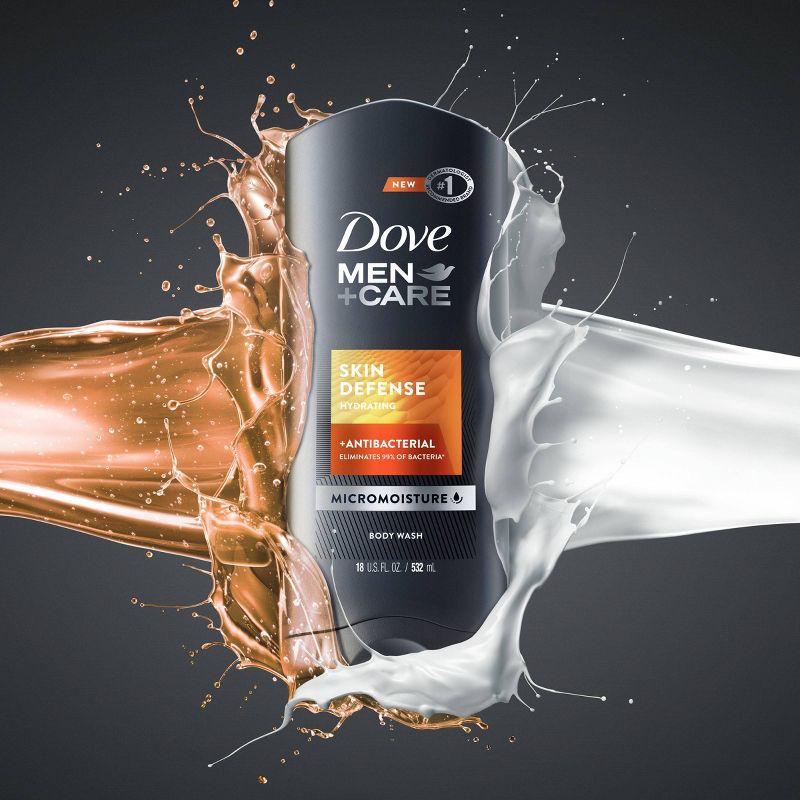 Dove Men + Care Skin Defense Antibacterial Body Wash Soap - 18 fl oz