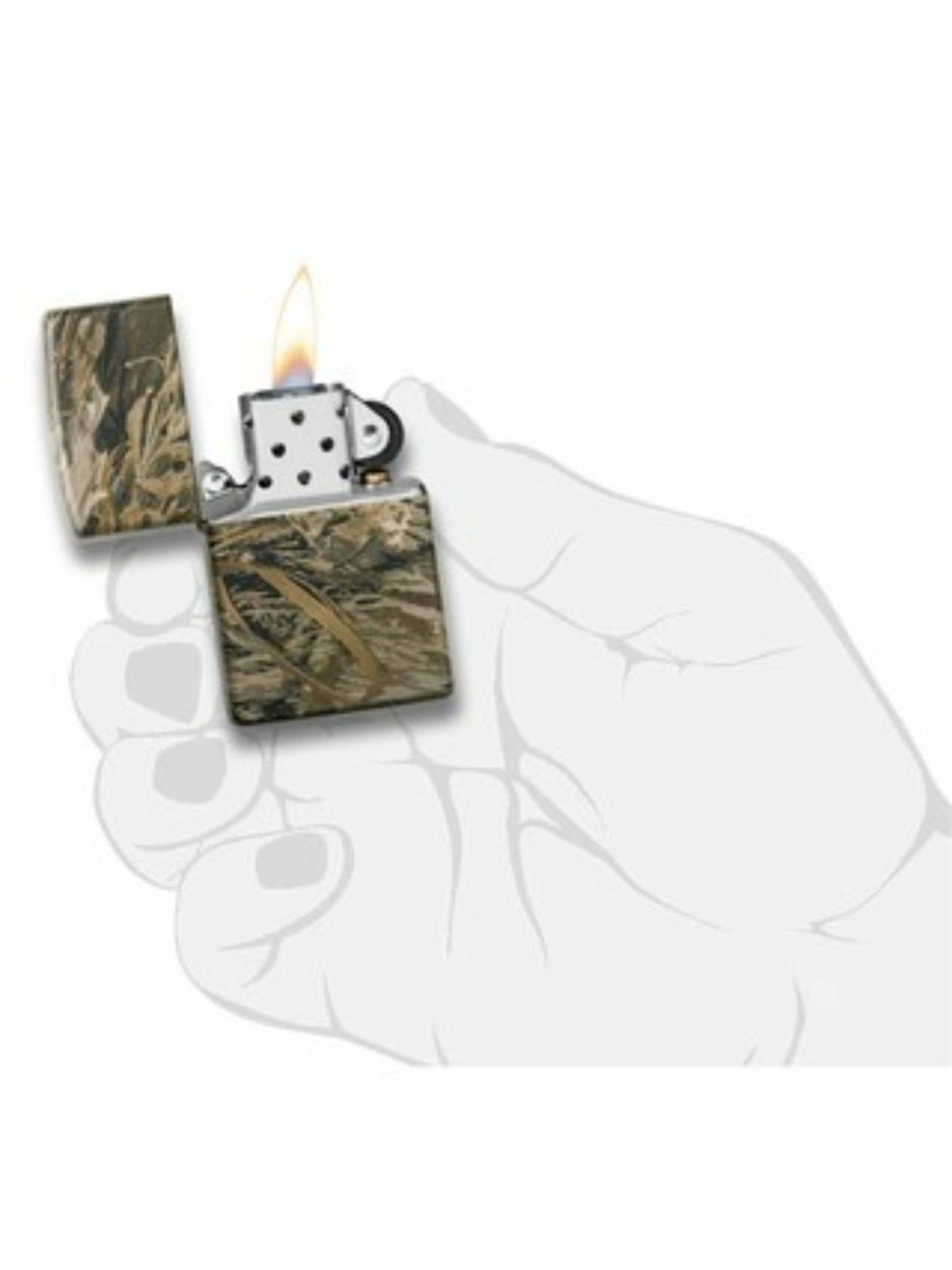 Zippo Green Realtree MAX1-XT Brass Windproof Pocket Lighter