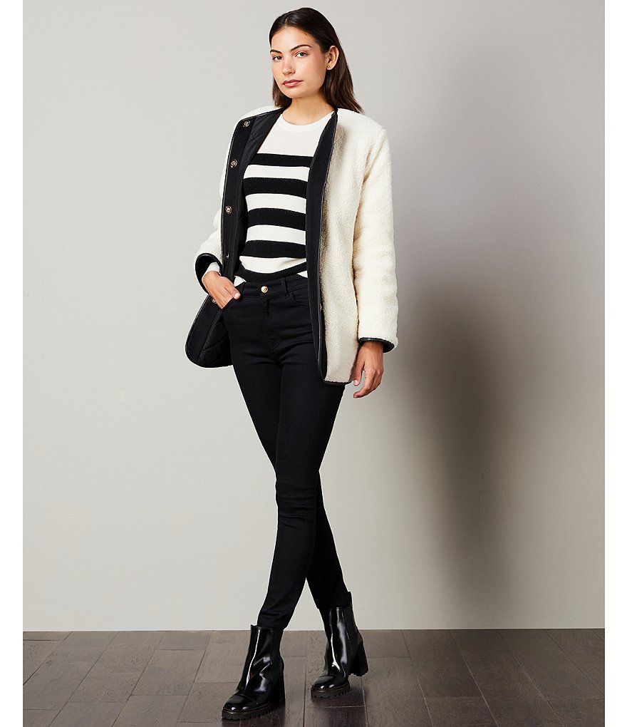 See By Chloe Mallory Leather Block Heel Lug Sole Chelsea Booties