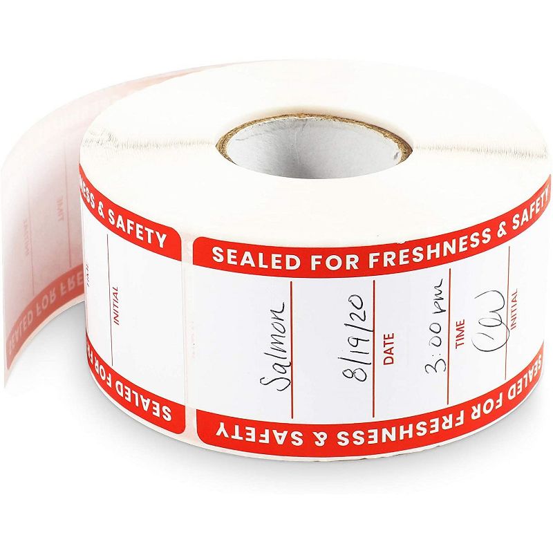Stockroom Plus 500-Pack Tamper Evident Sticker Roll, Label Seals for Food Containers 2 x 4 in