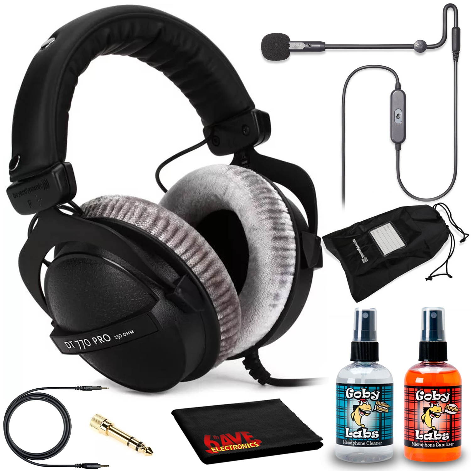 Beyerdynamic DT 770 PRO 250 Headphone Kit + Antlion ModMic USB Uni/Omni Boom Mic