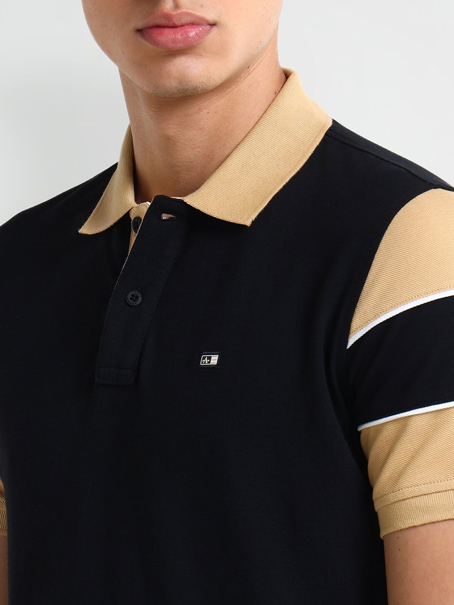 Arrow Black Regular fit Others Polo T-Shirt