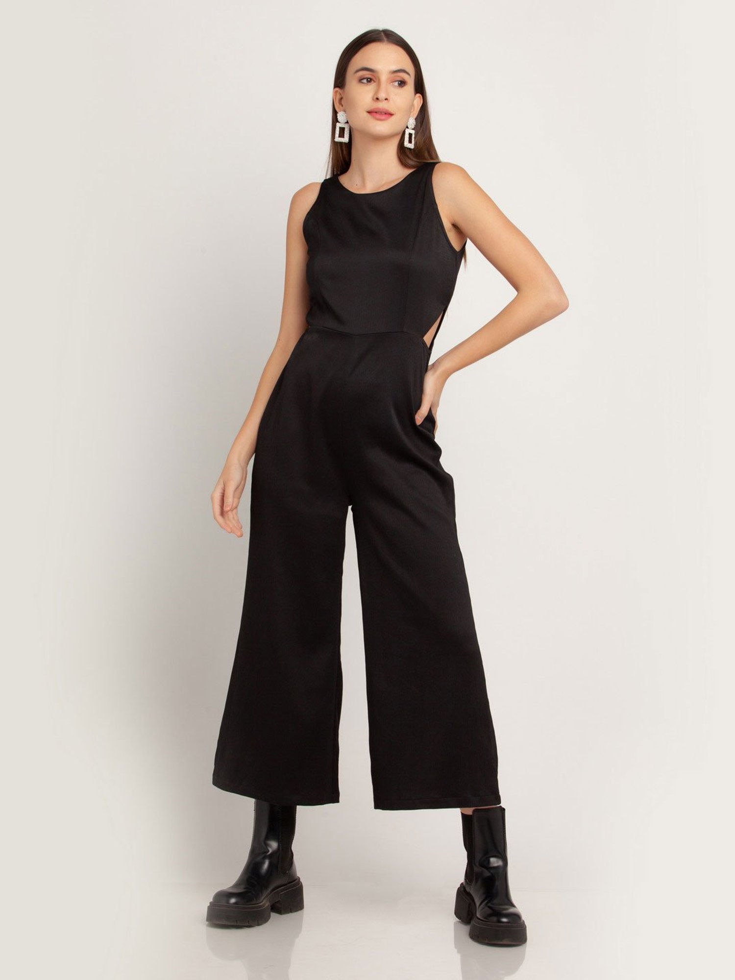 Zink London Black Full Length Jumpsuit
