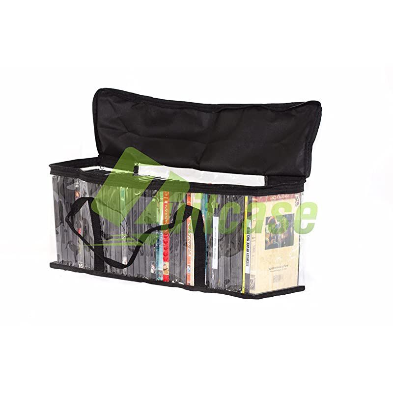 Handy Portable DVD Storage Bags - Best 2-Pack DVD Media Storage Bags Hold up to 80 DVDs (40 Each Bag)