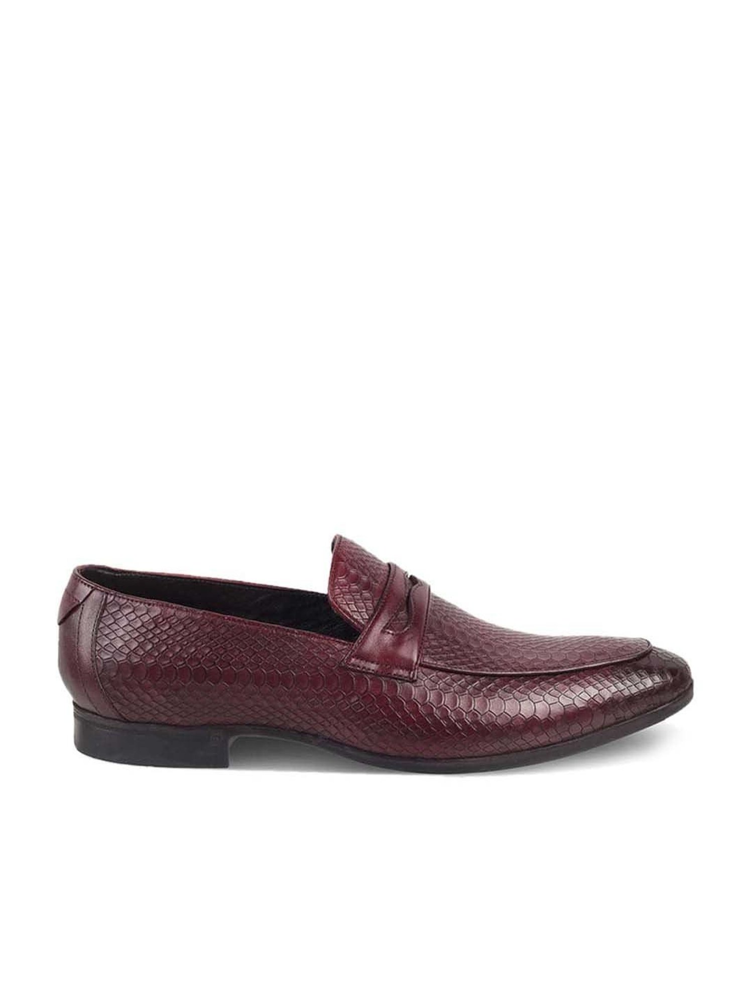 Tresmode Men's Wine Formal Loafers