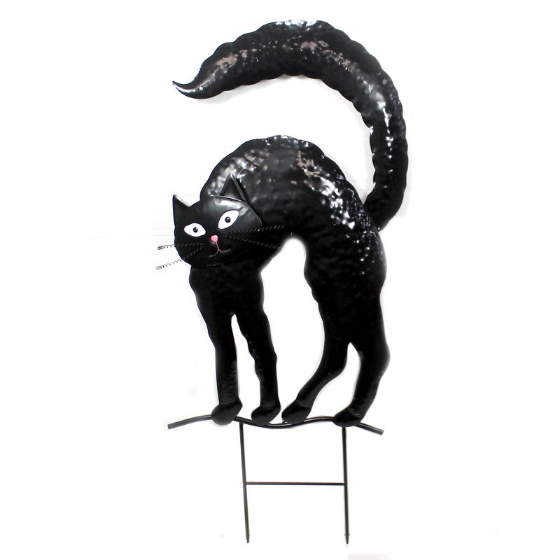 Home & Garden 44.0" Black Halloween Cat Stake Spooky Outdoor Decoration Direct Designs International  -  Decorative Garden Stakes