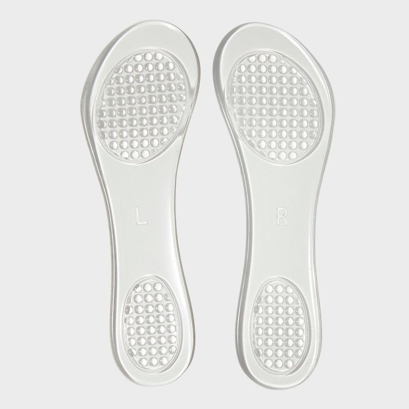 Women's Fab Feet by Foot Petals 3/4 Gel Insoles Shoe Cushion Clear - 1 pair