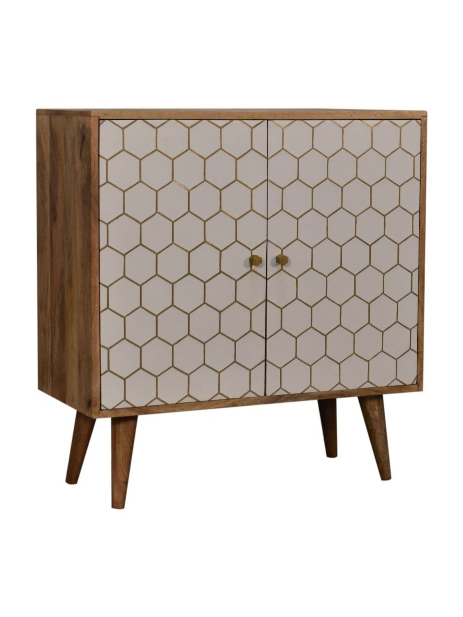 Artisan Furniture Cassia Grey & Brown Wood Cabinet