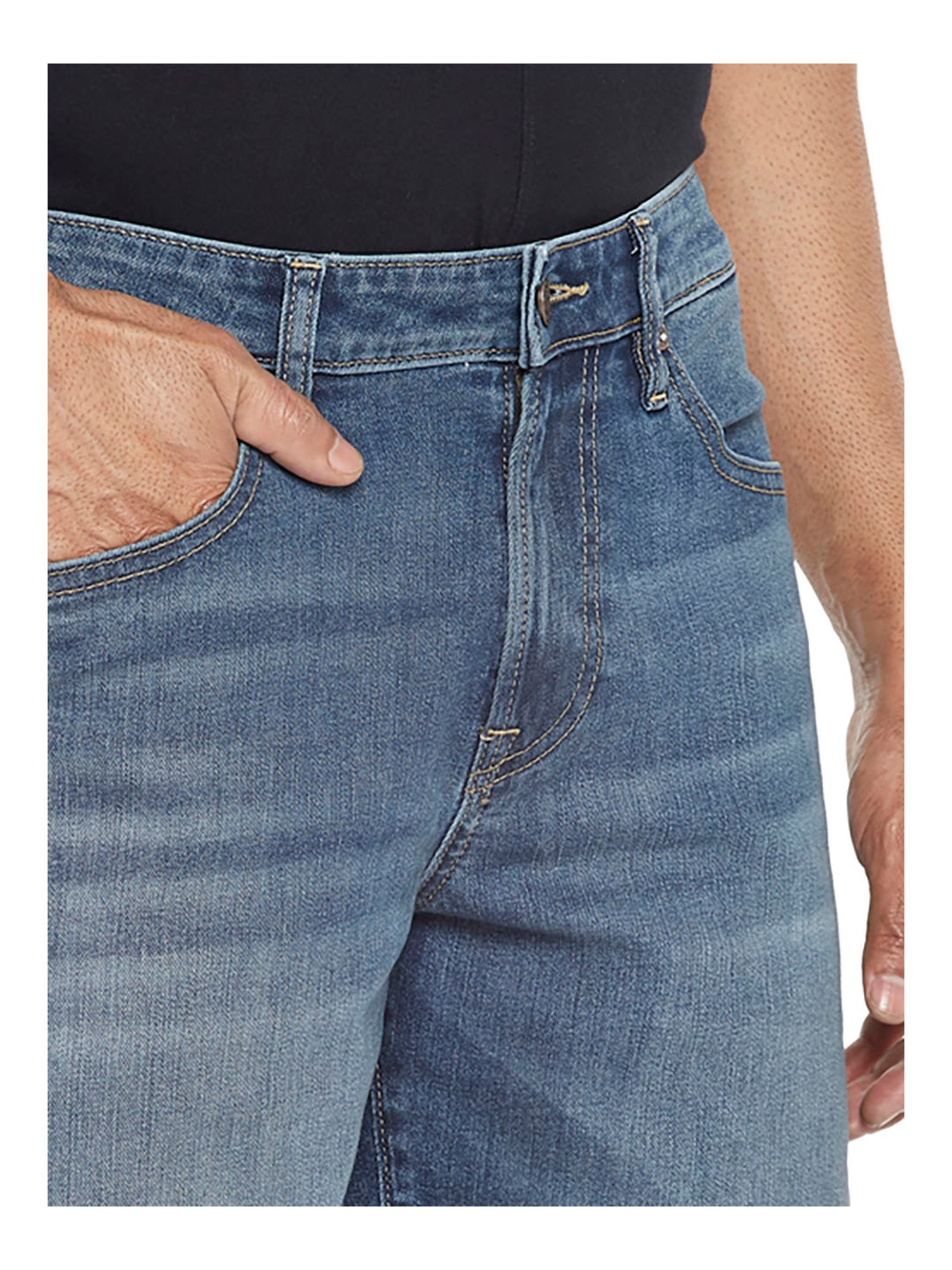 EVERBLUE Blue Midrise Shorts