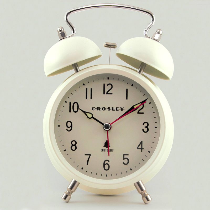 Twin Bell Alarm Clock Cream - Crosley