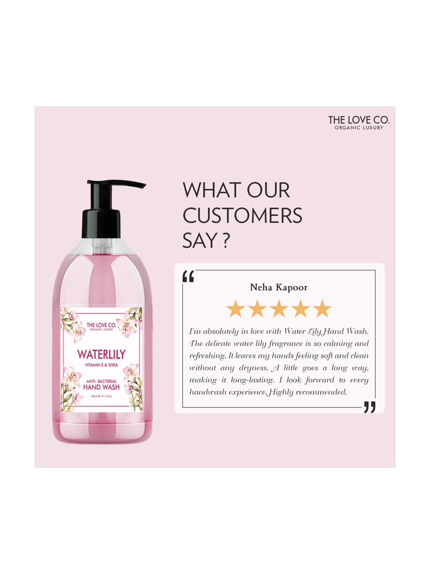 The Love Co Waterlily Hand Soap - 300 ml