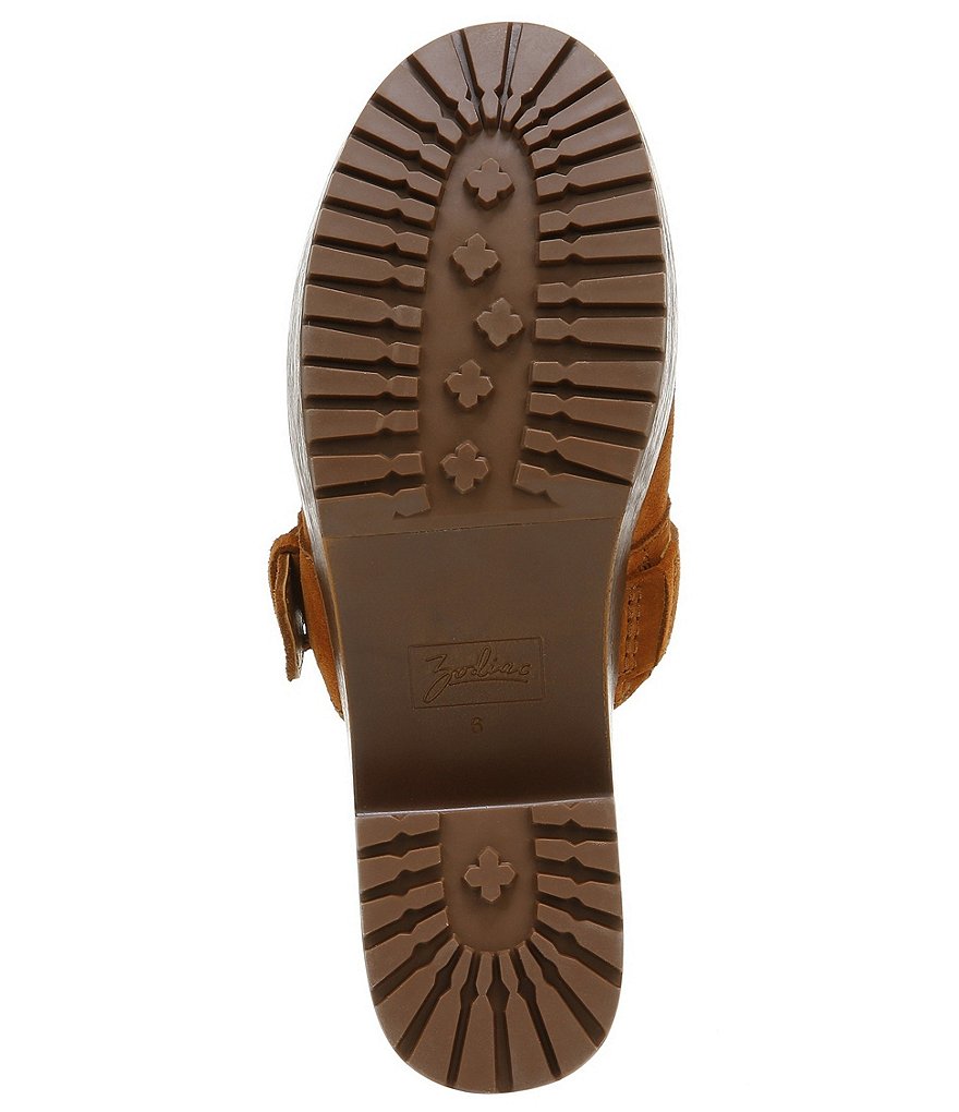 Zodiac Raine Suede Buckle Detail Block Heel Clogs