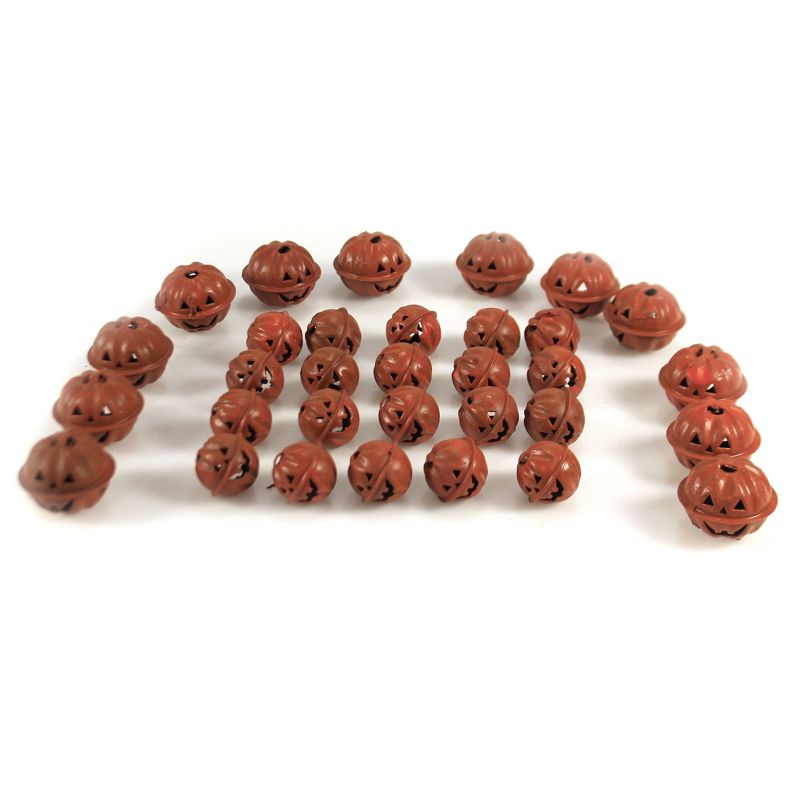 Halloween 1.25" Jack O Lantern Bells Ring Pumpkin Face  -  Decorative Figurines