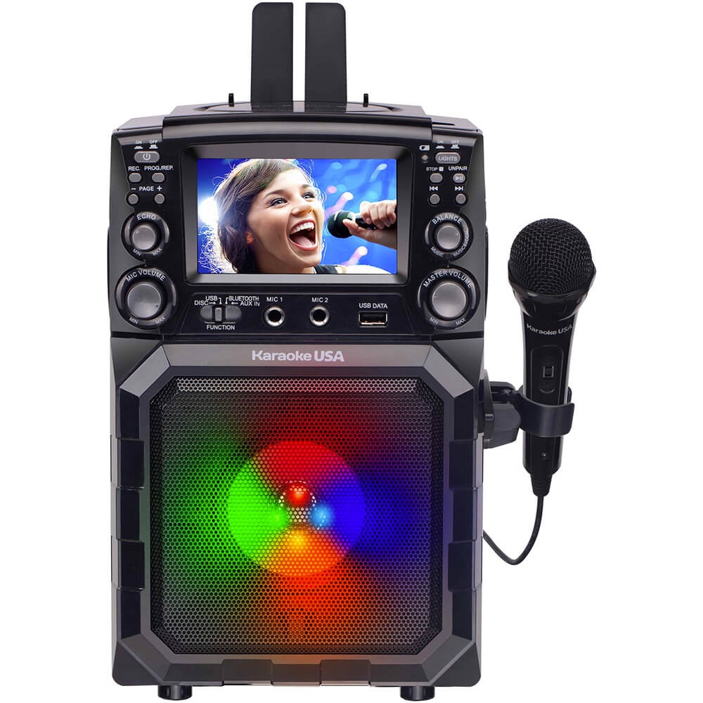 Karaoke USA Portable CD/MP3 Karaoke Player - Bluetooth, Recording Function & Built-In Battery