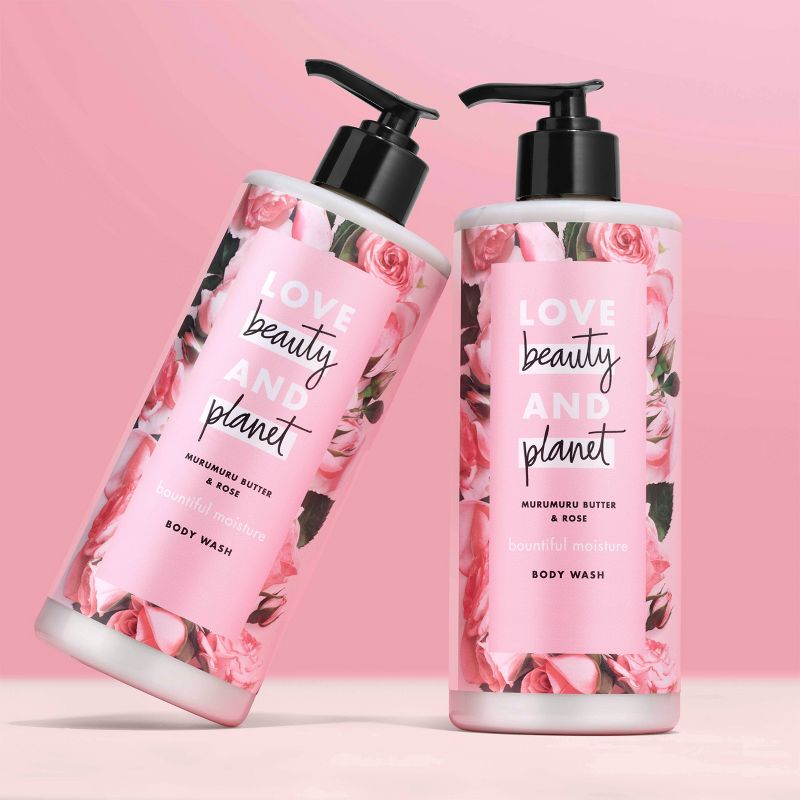 Love Beauty & Planet Moisture Body Wash Soap Murumuru Butter & Rose Bountiful - 16 fl oz/2ct