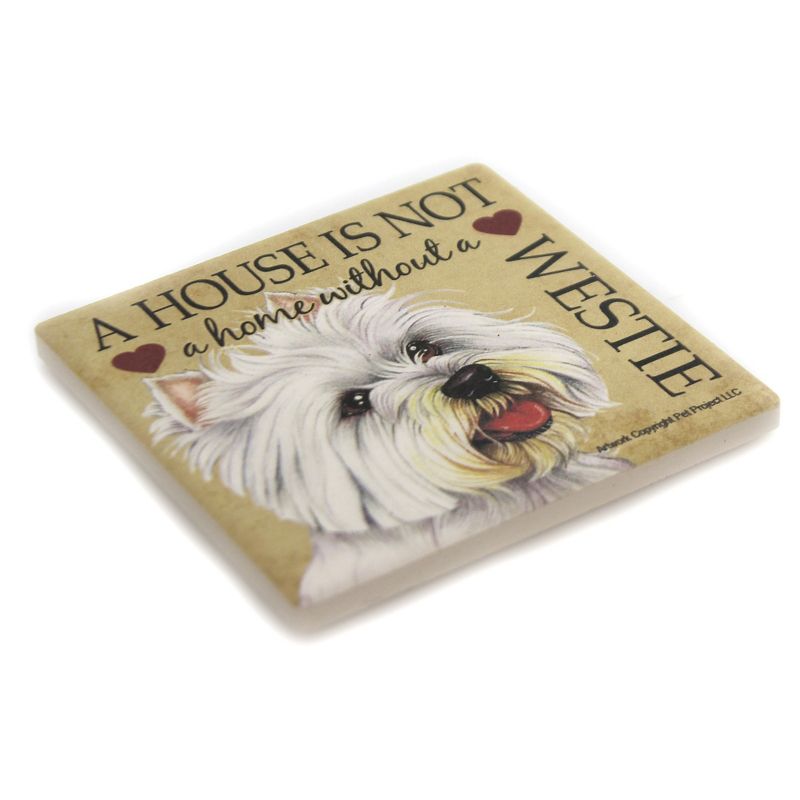 Animal 4.0" Westie - Home Cork Back Coaster Easel Sjt Enterprises  -  Coasters