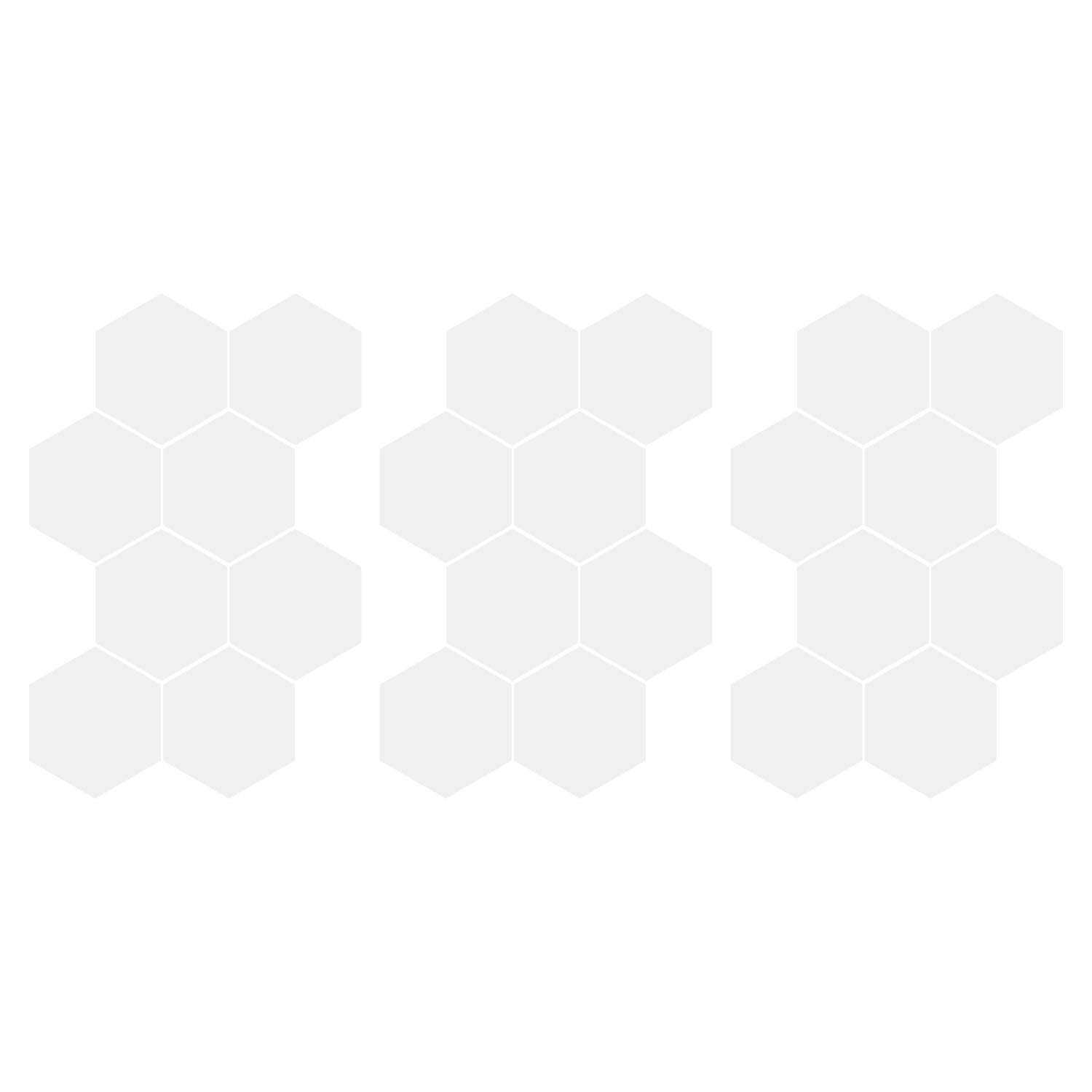 LiteMark 1 Inch Blue Hexagon Decals - Pack of 208