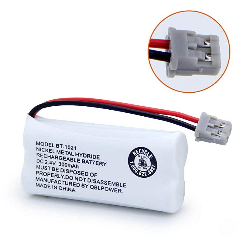 BT1021 BBTG0798001 Battery Compatible with DECT 6.0 BT1008 BT-1021 BT1016 Cordless Phone Rechargeable 2.4V NIMH (2 Pack)