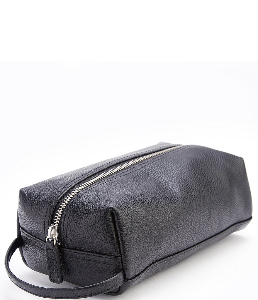 ROYCE New York Genuine Leather Compact Toiletry Bag