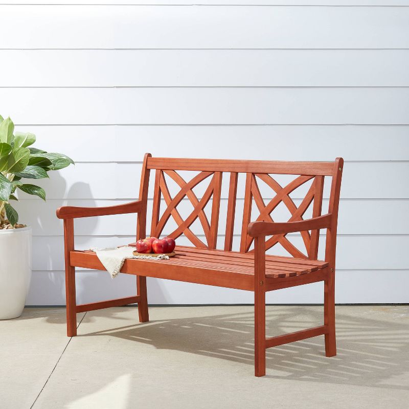 Vifah 4' Wood Garden Bench - Brown