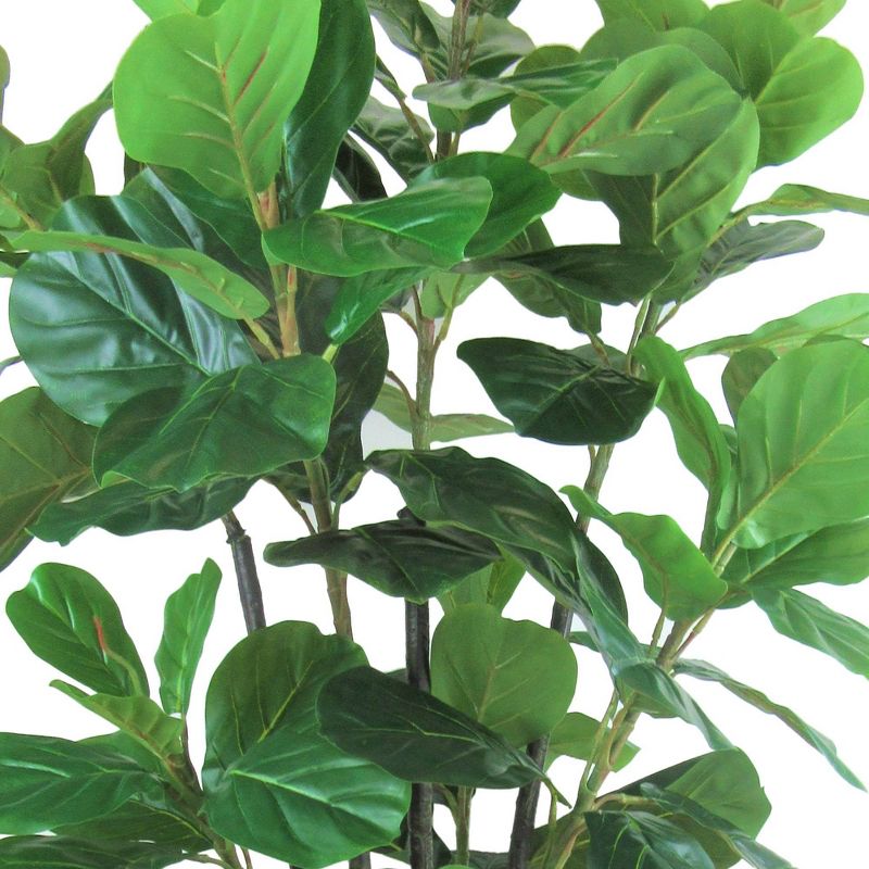66" Artificial Fiddle Leaf Fig Tree in Round Basket - LCG Florals