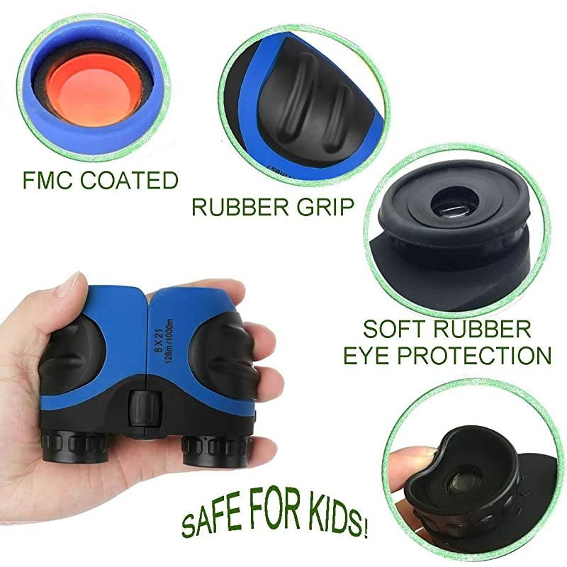 Binocular for KidsCompact Watreproof Binocular Teen Boy Birthday Presents Gifts Boys Toys 312Best Gifts for 8 Year Old BoysBlue