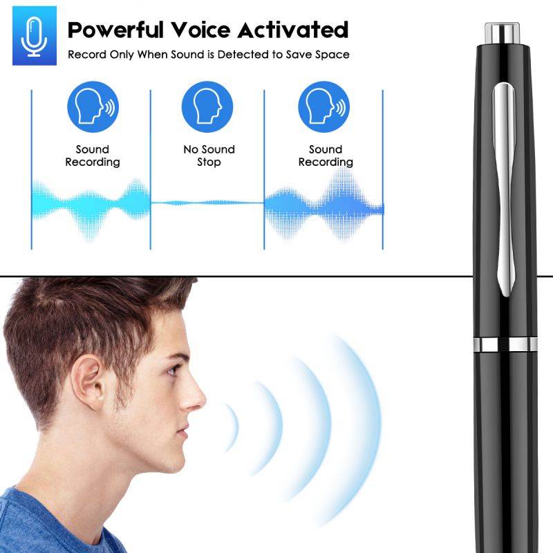 High-definition digital voice recorder long-distance noise reduction mini recording voice control recording meeting student class recorder