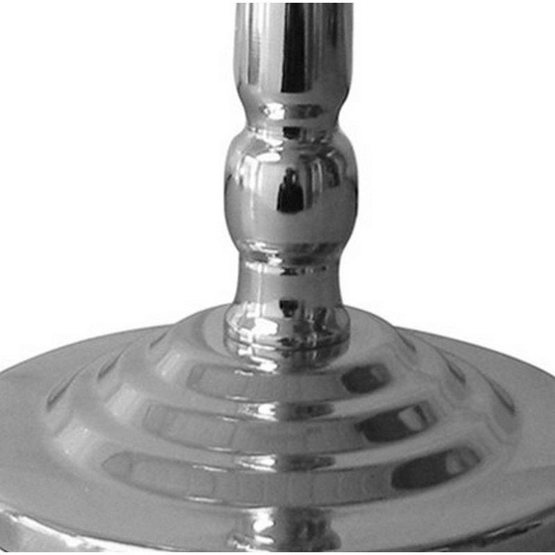 Freestanding Bath Magnifying Makeup Mirror Light Silver 14" - Elegant Home Fashions