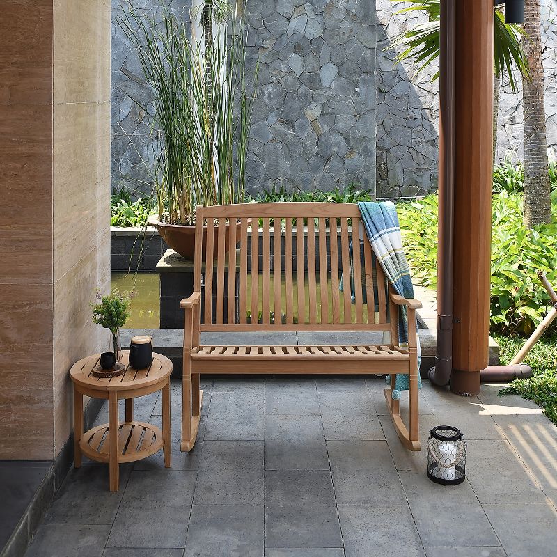 Sherwood Teak Loveseat Rocker - Cambridge Casual