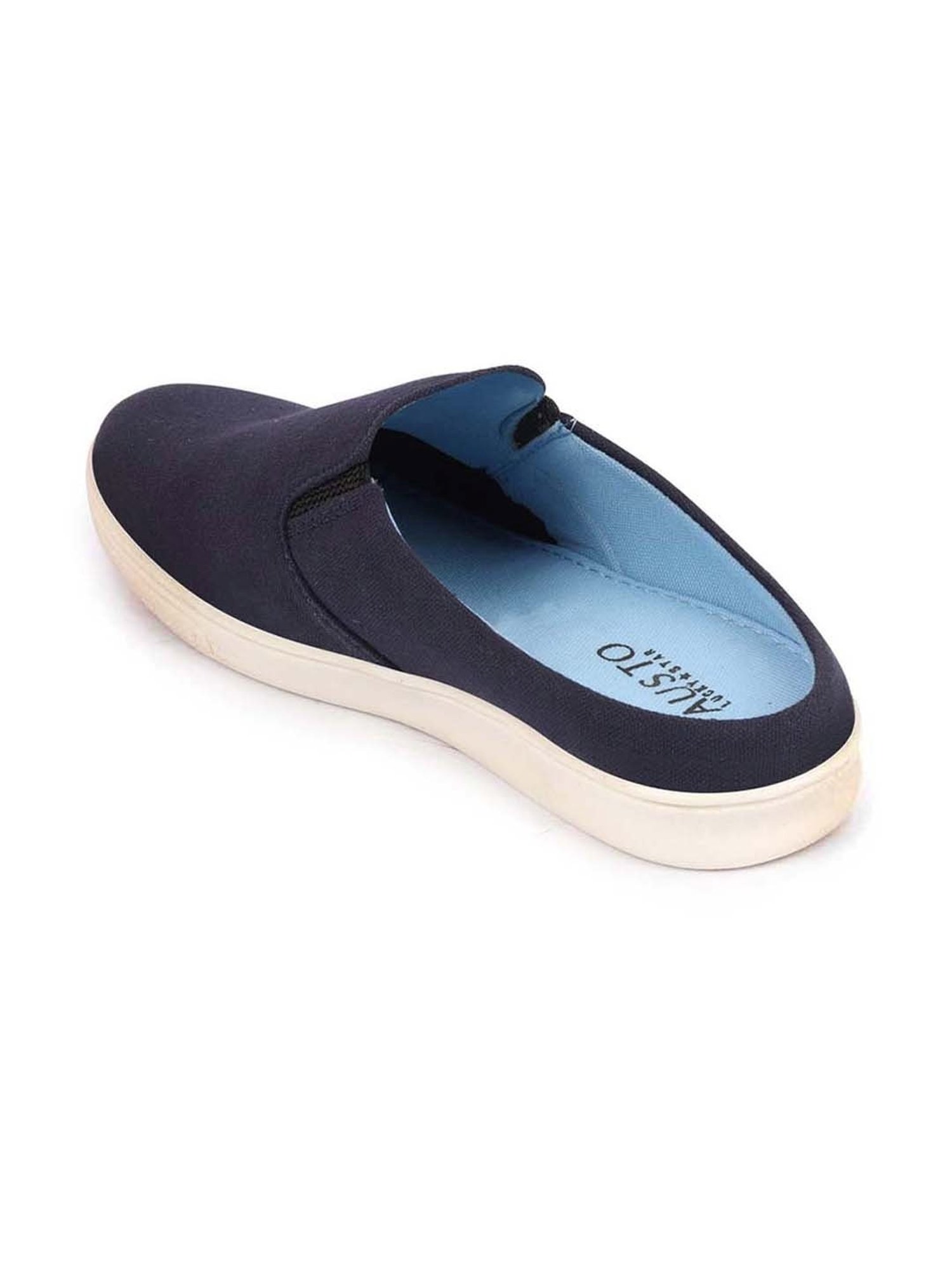 Fausto Men's Navy Mule Shoes