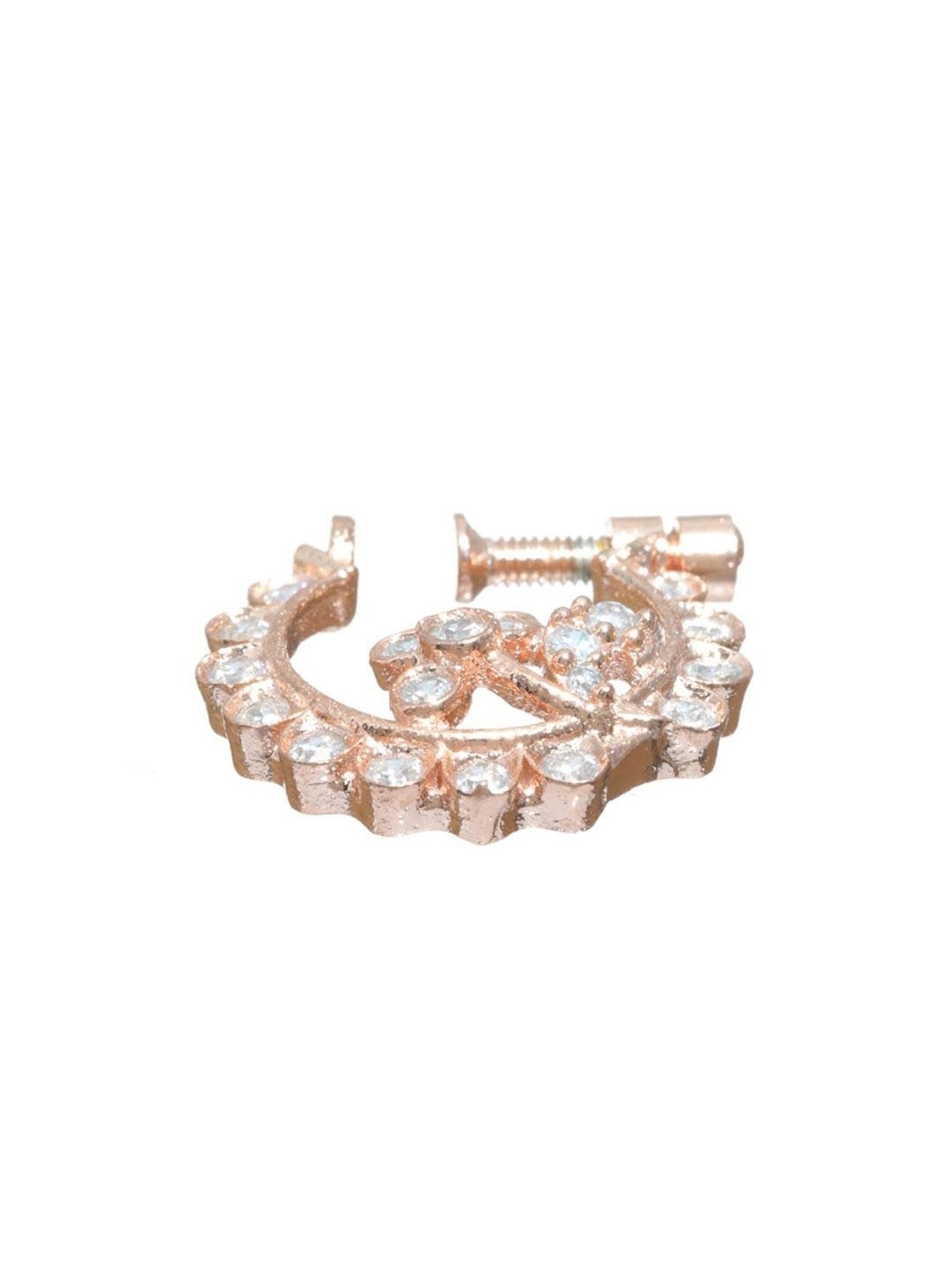 Priyaasi Floral Rose Gold Nose Ring