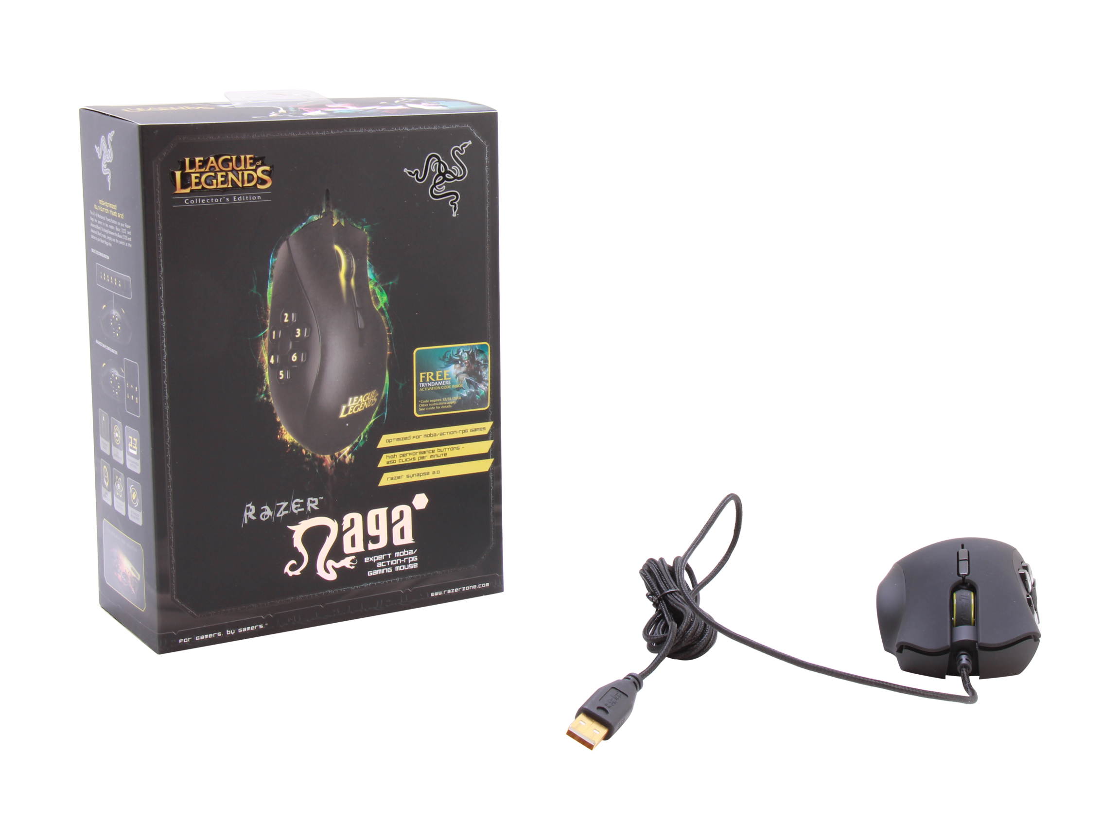 RAZER Naga Hex League of Legends Edition RZ01-00750300-R3M1 Black Wired Laser Mouse