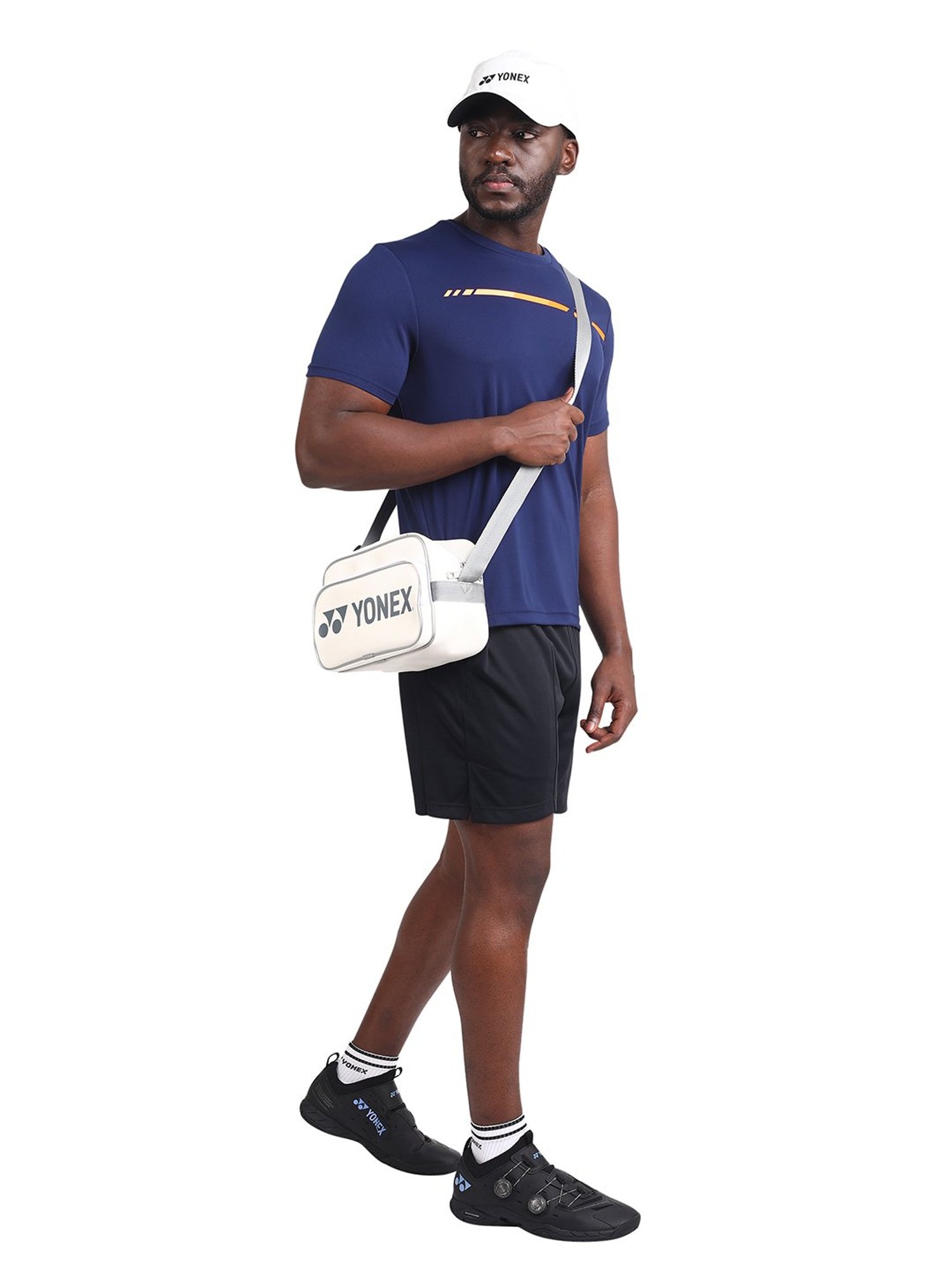 Yonex Patriot Blue Regular Fit Graphic Print Badminton T-Shirt