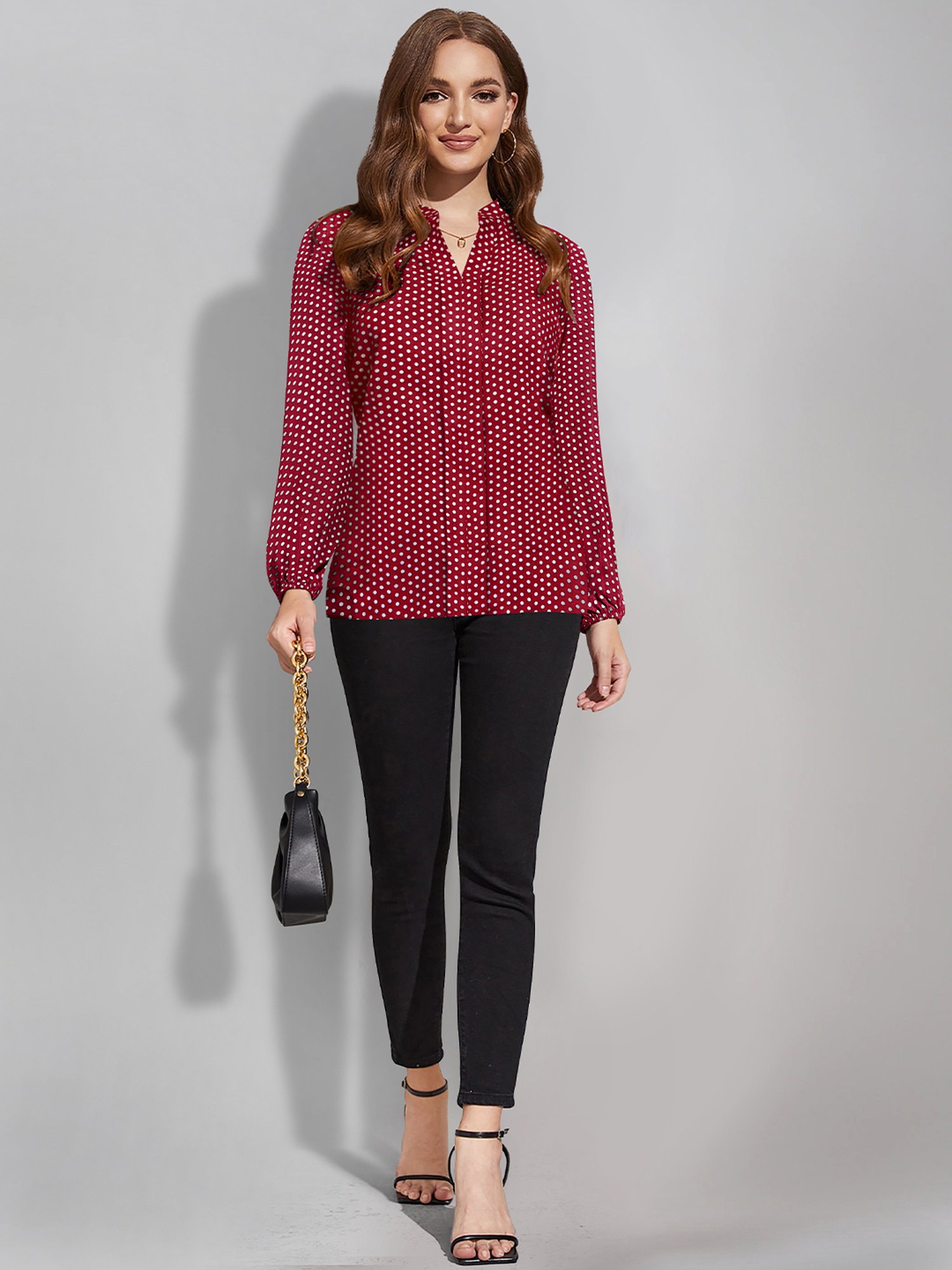 KERI PERRY Maroon Printed Top