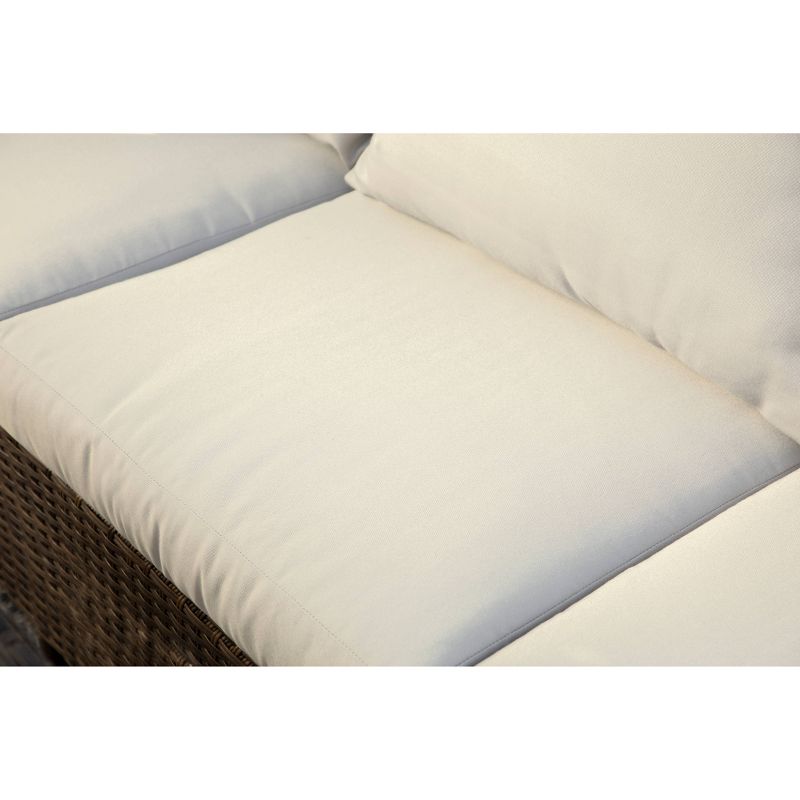 Milano 5pc Outdoor Wicker Sofa Dining Set - Brown - Coaster