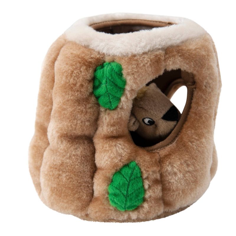 Outward Hound Hide-A-Squirrel Puzzle Plush Dog Toy - M
