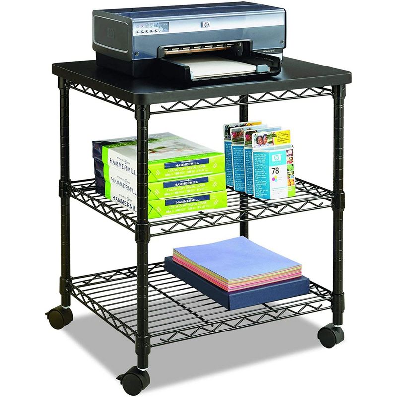 Homz 4-Drawer Medium Rolling Storage Cart - Black with Smoke Drawers