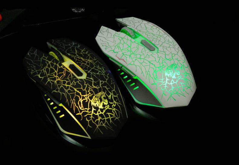 Rechargeable NAFFEE 2.4GHz Wireless 2400DPI Silence Key illuminated Gaming Mouse