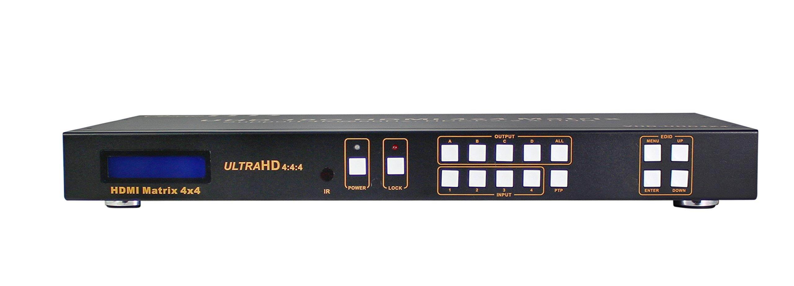 ViewHD Advanced HDMI UHD 18G 4x4 Matrix | 4K@60Hz / HDMI v2.0 | HDR | HDCP 2.2 | Model VHD-UHD4X4