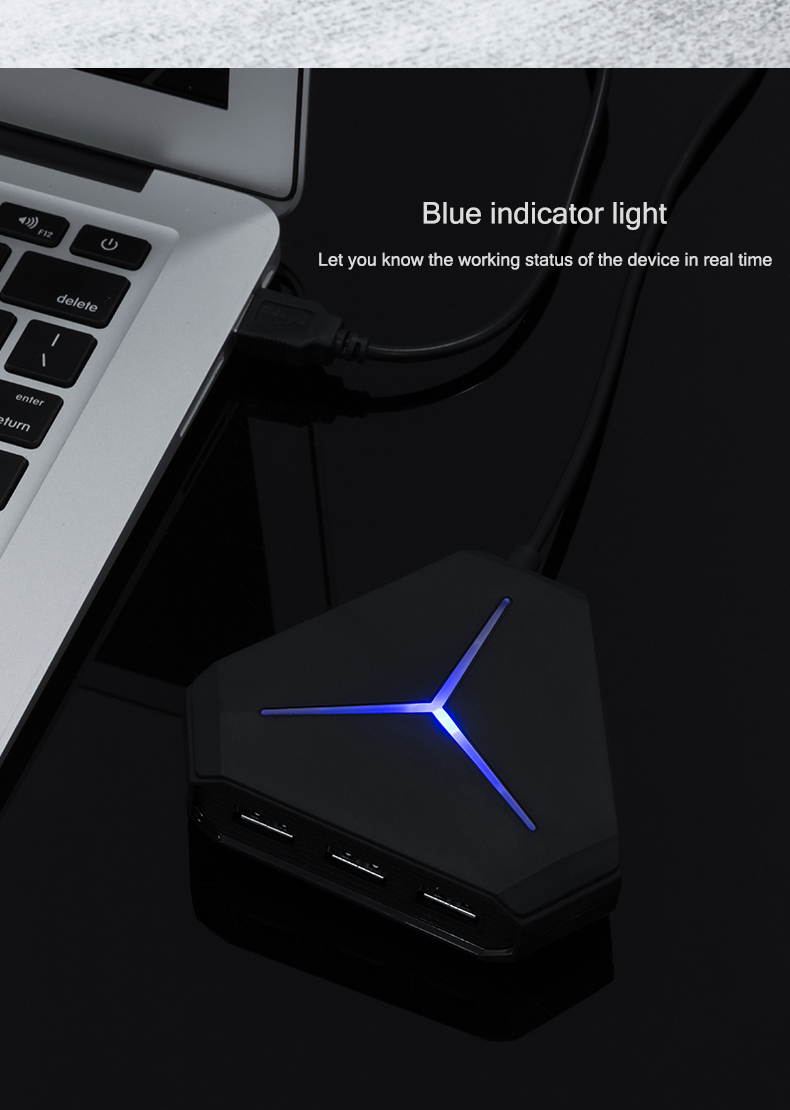 Jansicotek 6USB Hub, 6USB3.0 Data Hub Portable Super Speed Compatible for MacBook Air, Mac Mini, iMac Pro, Microsoft Surface, Ultrabooks with 3 FT Extension Cable USB Hub (Black)