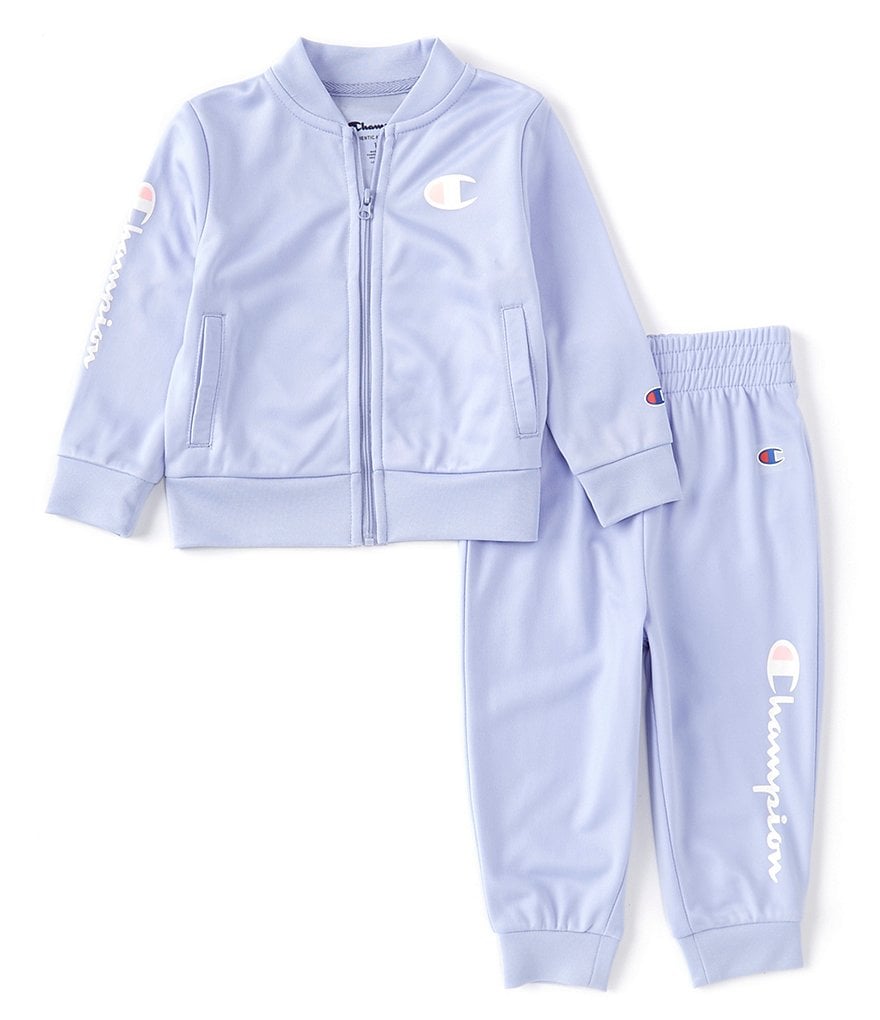 Champion Baby Girls 12-24 Months Script Track Jacket & Jogger Pant Tricot Set